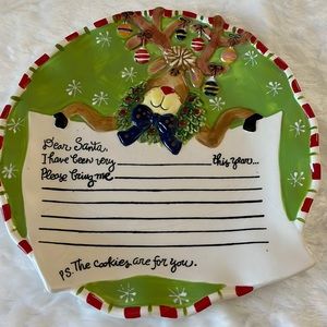 Cookies for Santa Plate